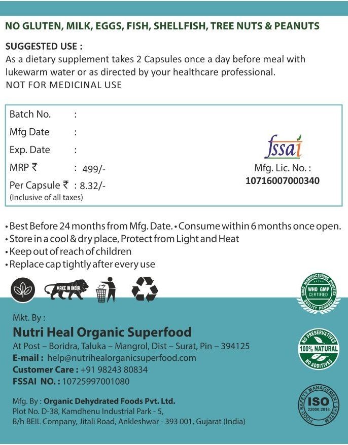 Shield Veda Digestive Support Capsules | Plant Based Gut & Metabolism Support | 60 Veg Capsules - Image 8